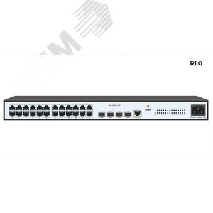 Изображение товара Коммутатор управляемый L2 24 порта RJ45/SFP 10/100/1000 Мб/с (шт)