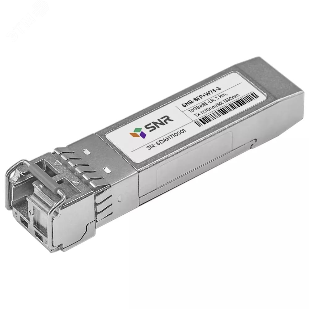 Изображение товара Модуль SFP+ WDM 1хLC, 10 Гб/с, 5 дБ, Tx:1270/Rx:1330 нм, до 3 км (шт)