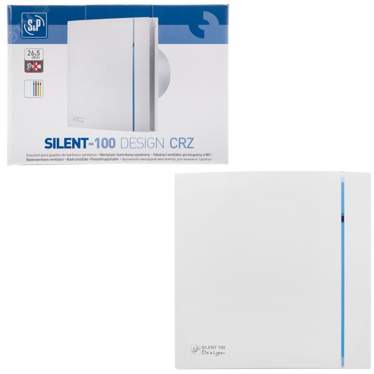 Вентилятор накладной Silent-100 CRZ Design 3С с таймером 03-0103-127 Soler & Palau - превью 3