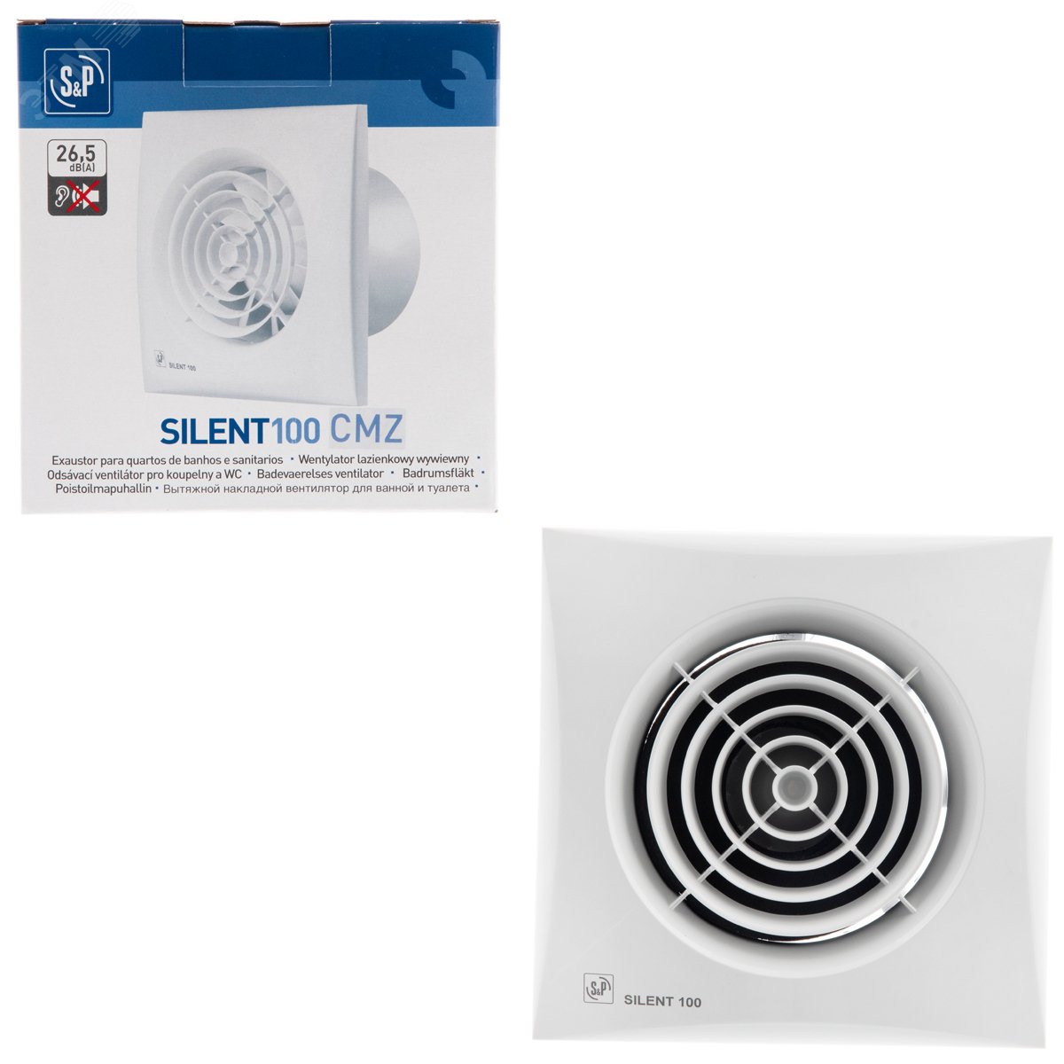 Вентилятор вытяжной Silent-100 CMZ со шнуровым выключателем 5210400800 Soler & Palau - превью 4