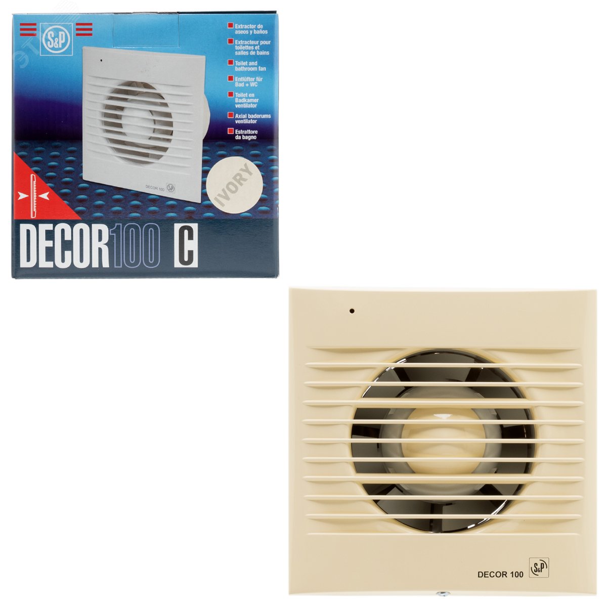 Вентилятор накладной Decor 100C Ivory 03-0103-022 Soler & Palau - превью 4