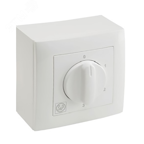 Изображение товара Регулятор скорости вентилятора Inter 4P настенный 3-позиционный Испания