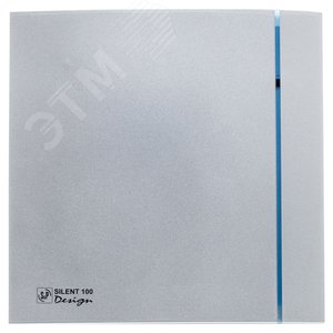 Изображение товара Вентилятор накладной Silent-100 CHZ Silver Design с датчиком влажности (шт)