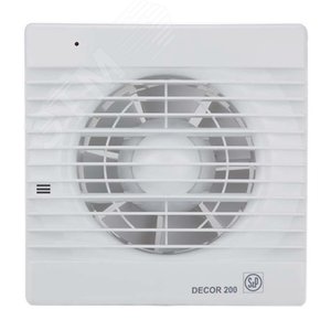 Изображение товара Вентилятор накладной Decor 200CH с датчиком влажности (шт)
