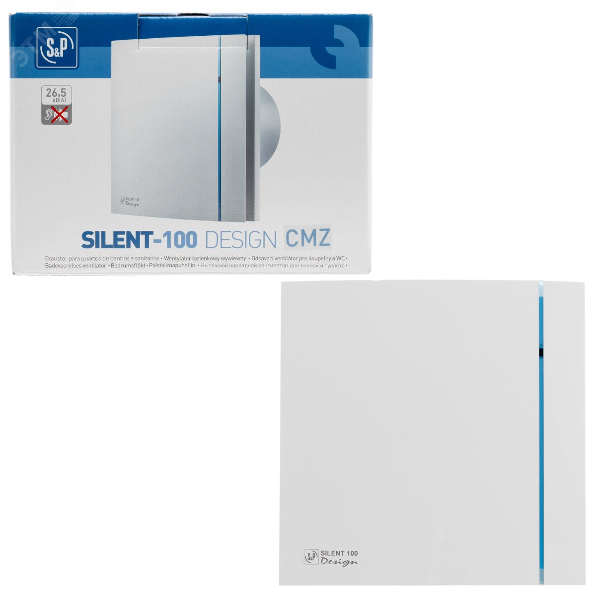 Вентилятор вытяжной Silent-100 CMZ Design со шнуровым выключателем 5210602100 Soler & Palau - превью 4