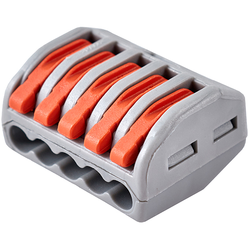 Клемма соединительная  5-контактная Elеctrodeel ED 222-415, сечение 0,08-4,0 мм2, 32А/400В (упаковка 50 штук)