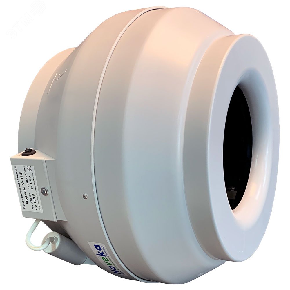 Изображение товара Вентилятор канальный круглый Naveka V(AC1)-315(D280) с пластиковым корпусом