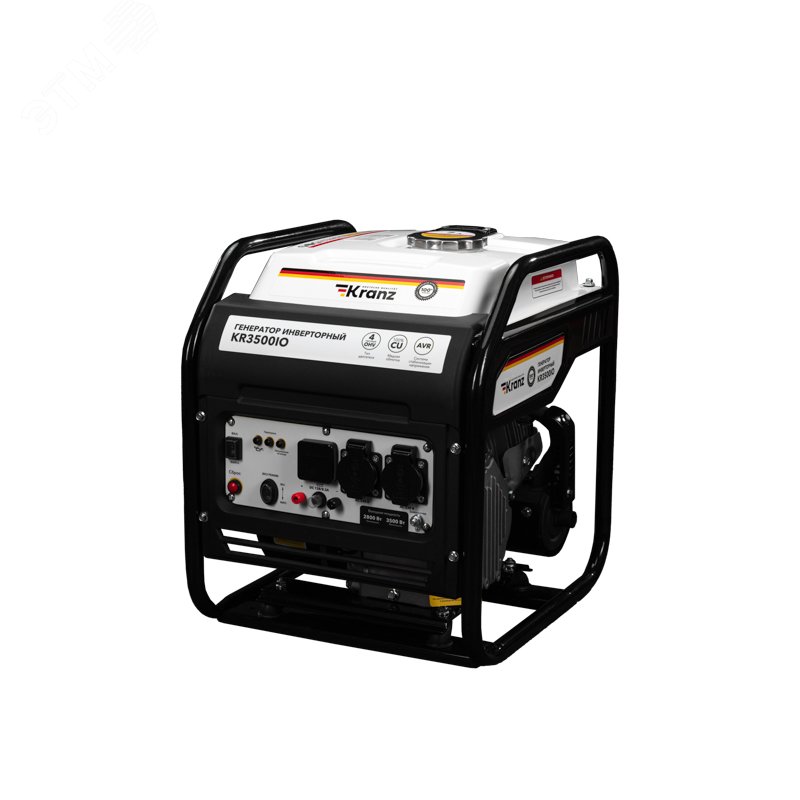 Изображение товара Генератор инверторный KR3500IO, 3,5кВт, 230В, 7л, открытый корпус, ручной старт (шт)