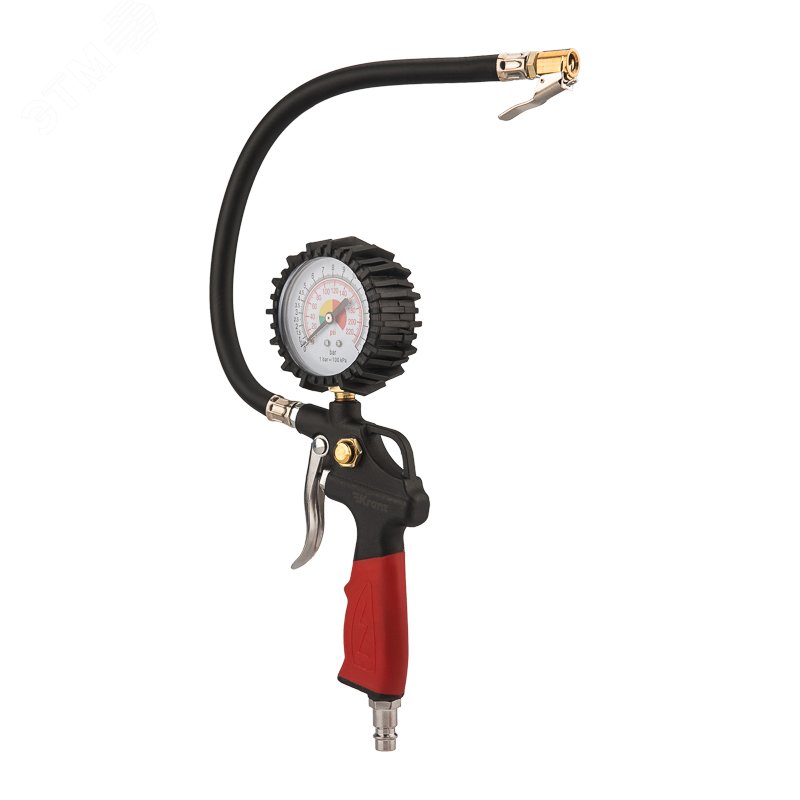 Изображение товара Пистолет для накачки шин PRO с манометром Kranz