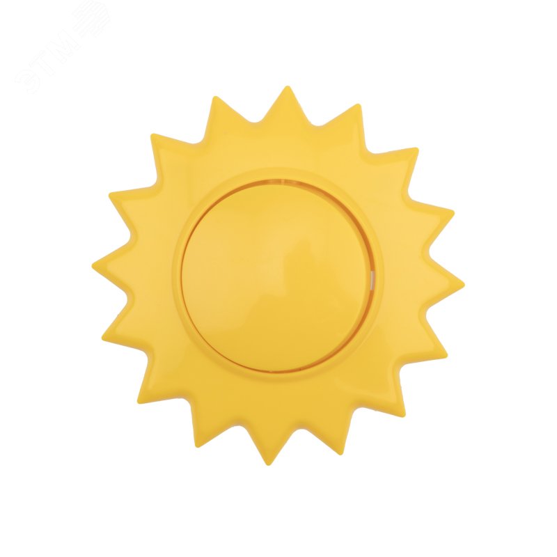 Выключатель одноклавишный KRANZ HAPPY Солнце скрытой установки, желтый KR-78-0617 Kranz - превью