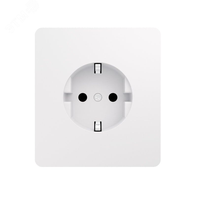 Изображение товара Розетка ROUND одинарная с/з скрытой установки, со шторками 16А механизм перламутр (шт)