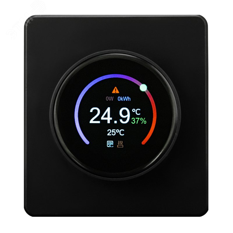 Изображение товара ROUND термостат электронный с индикацией Wi Fi скрытой установки оникс KR-78-0728-3