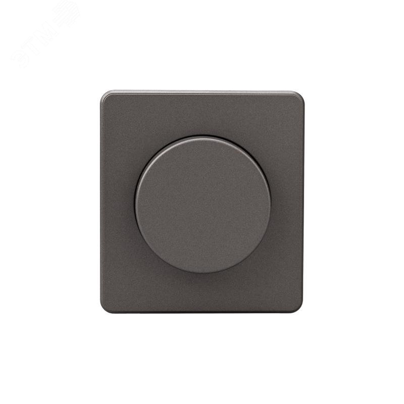 Изображение товара Светорегулятор ROUND 300Вт скрытой установки механизм титан Kranz