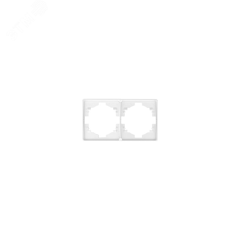 Изображение товара Рамка ROUND 2-постовая перламутр Kranz для розеток и выключателей