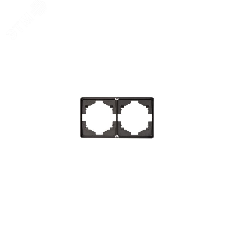 Изображение товара Рамка ROUND 2-постовая титан для розеток и выключателей