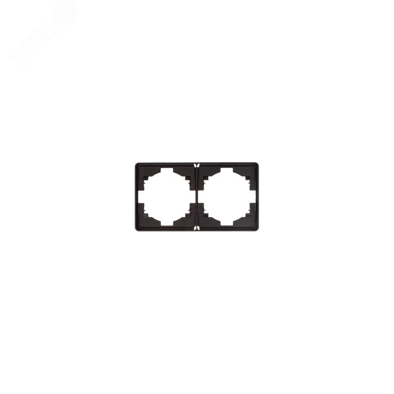 Изображение товара Рамка ROUND 2-постовая оникс для розеток и выключателей