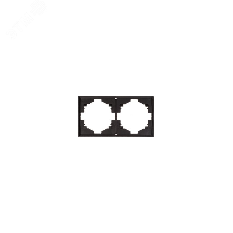 Изображение товара Рамка для розеток и выключателей 2-постовая антрацит KRANZ