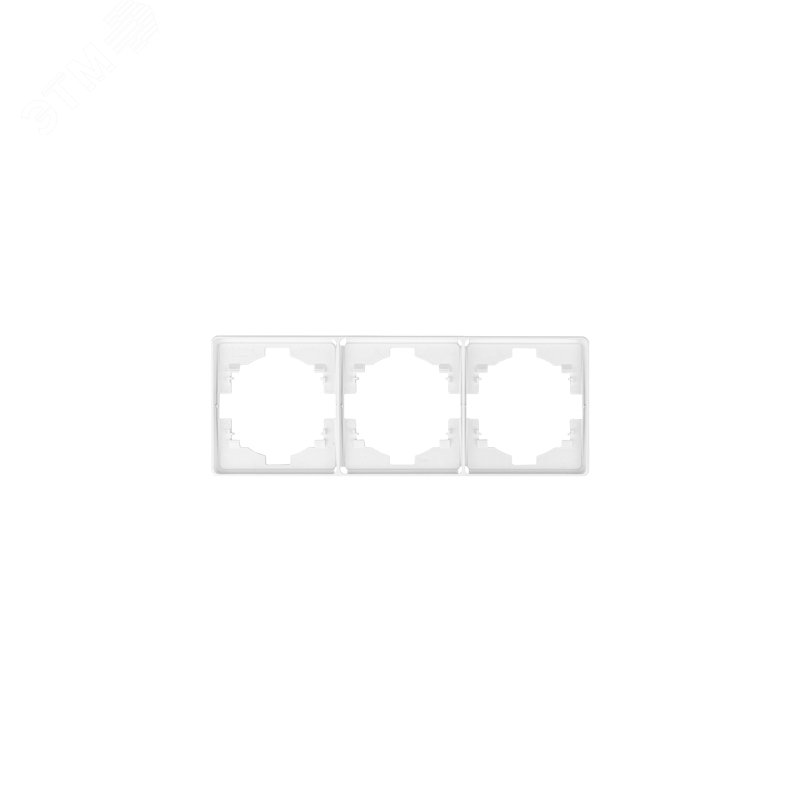 Изображение товара Рамка ROUND 3-постовая перламутр для розеток и выключателей
