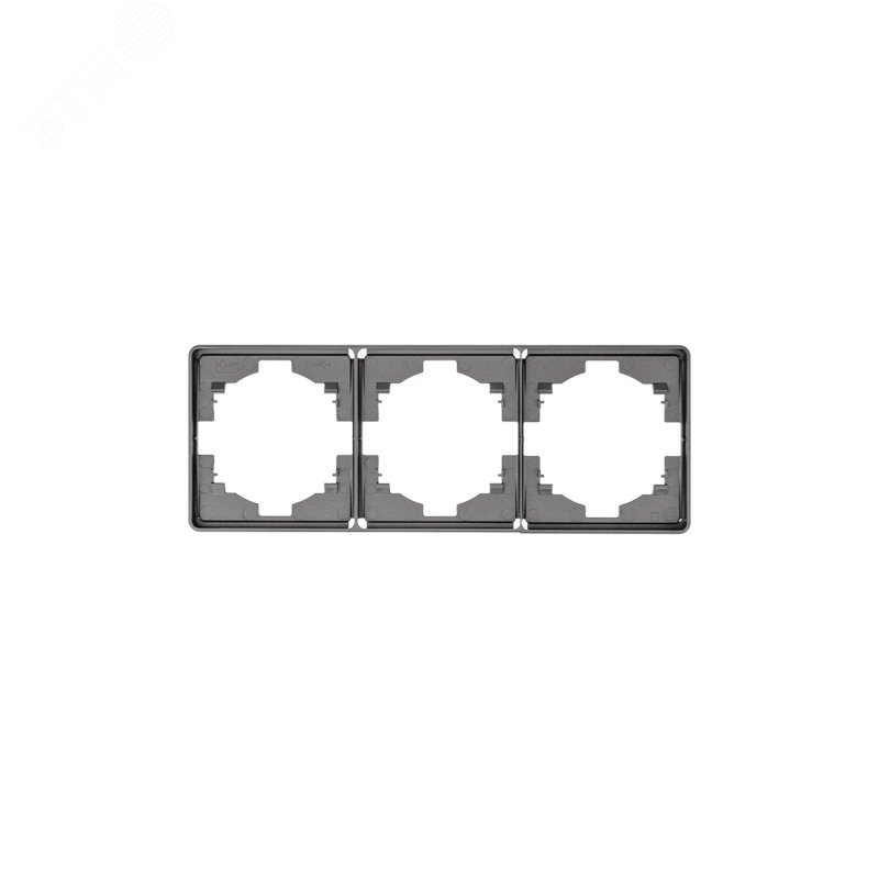 Изображение товара Рамка ROUND 3-постовая титан для розеток и выключателей