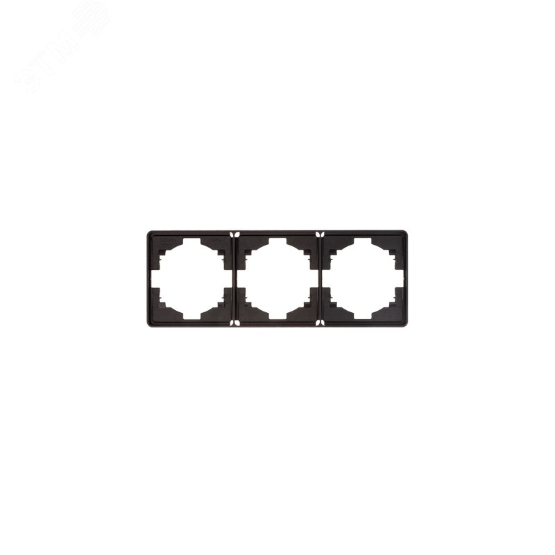 Изображение товара Рамка ROUND 3-постовая оникс KRANZ, декоративная для розеток и выключателей