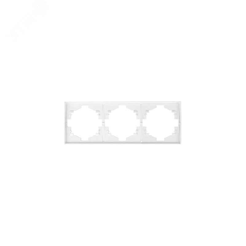 Изображение товара Рамка STRONG 3-постовая жемчуг для розеток и выключателей KRANZ