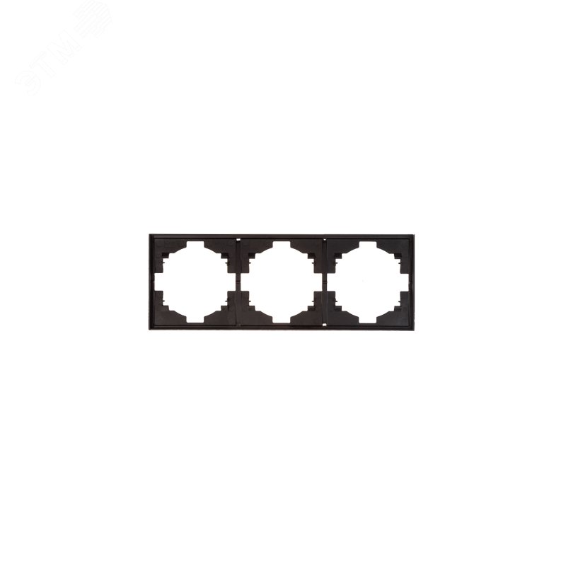 Изображение товара Рамка STRONG 3-постовая антрацит для розеток и выключателей