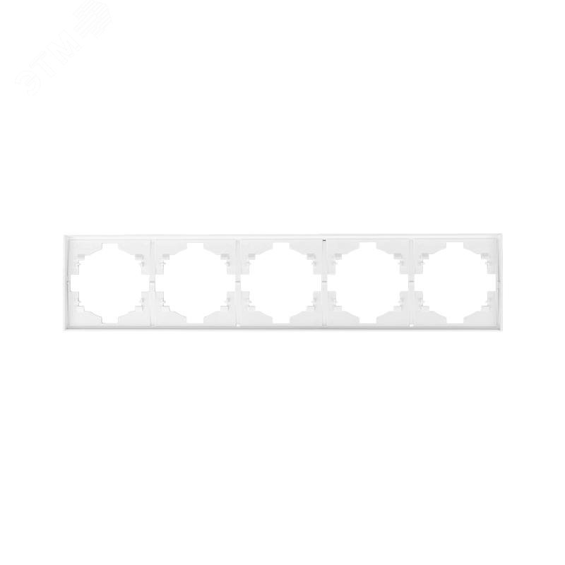 Изображение товара Пятиместная рамка KRANZ 5-постовая жемчуг для розеток и выключателей