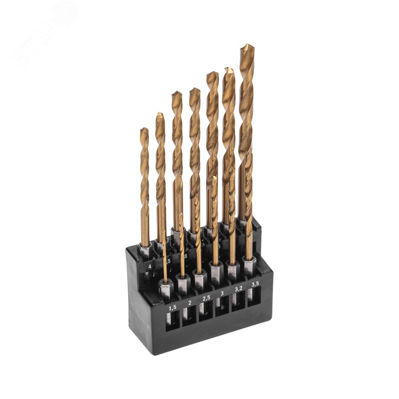 Изображение товара Набор сверл по металлу KRANZ 13 шт. Диаметр 1,5-6,5 мм