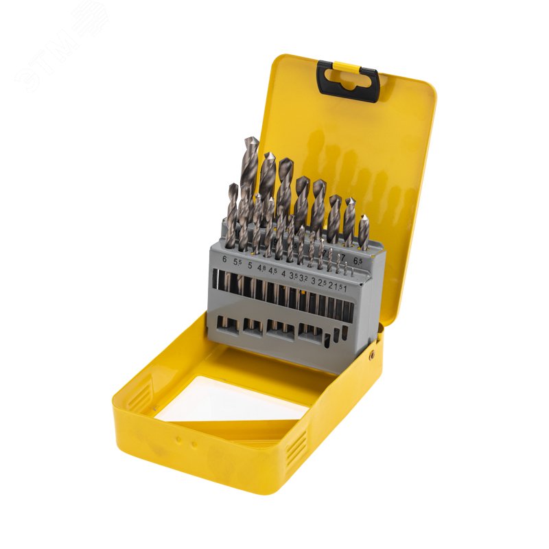 Изображение товара Набор сверл по металлу KRANZ 1-10 мм HSS в металлическом кейсе