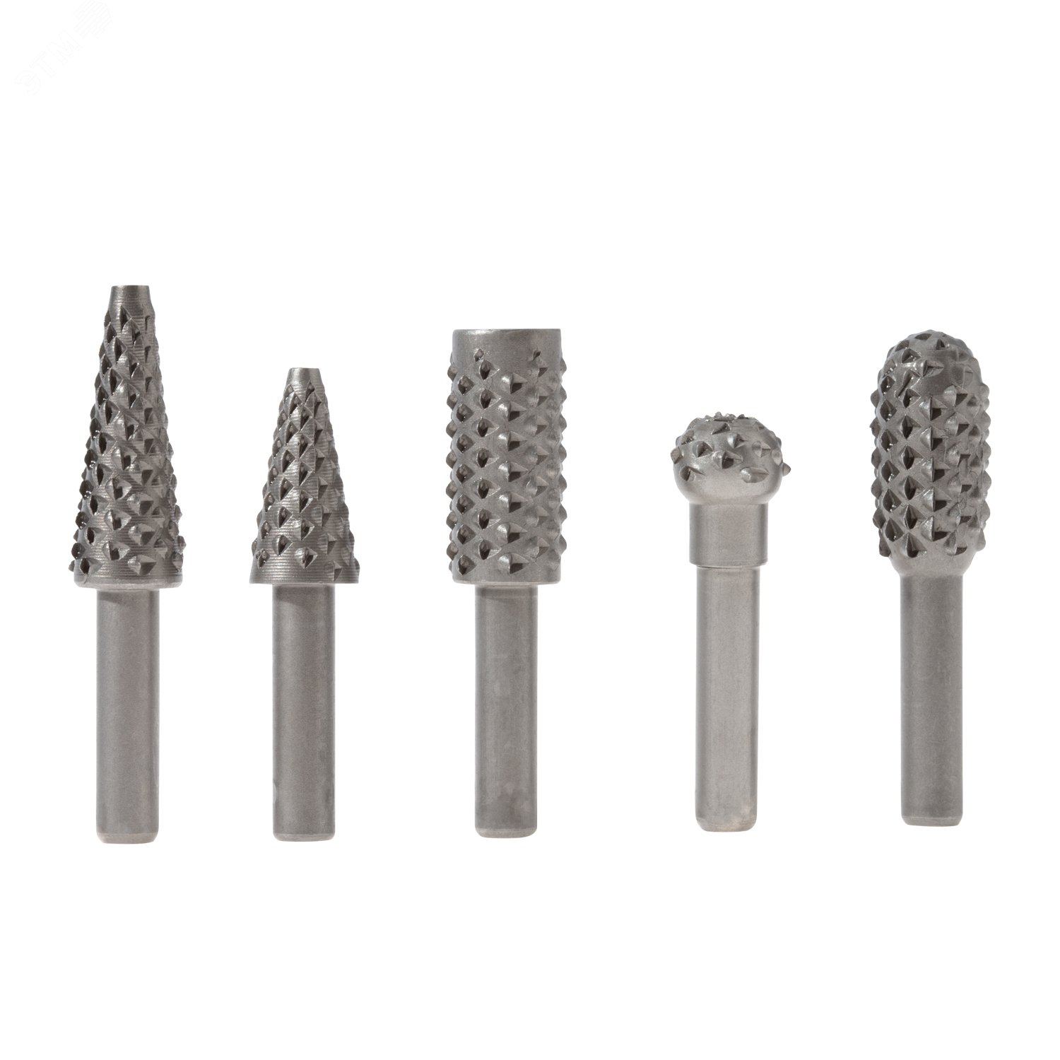 Изображение товара Набор борфрез по дереву Kranz, 5 шт для шлифования и обработки древесины