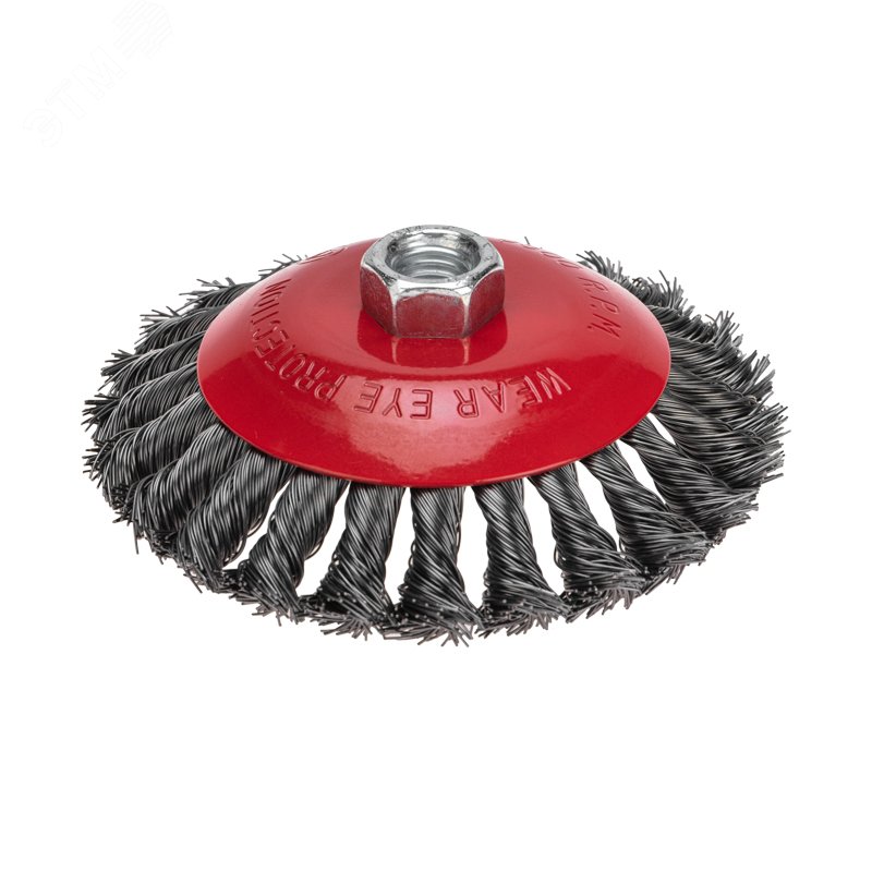 Изображение товара Коническая щетка для УШМ 125 мм М14 KRANZ высокая жесткость надежная очистка