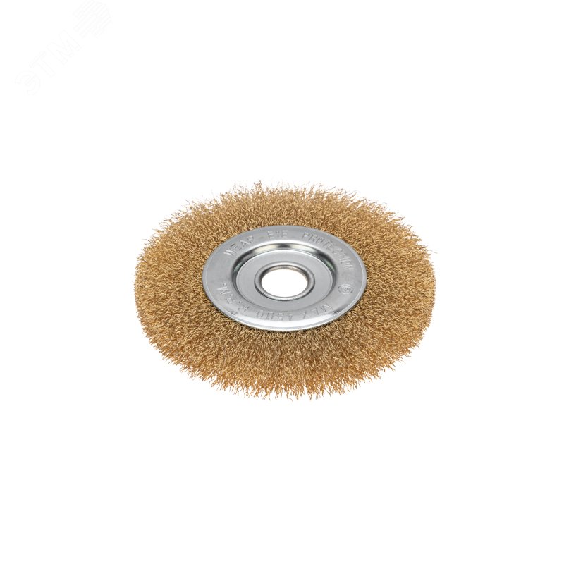 Изображение товара Щетка дисковая для УШМ 150мм витая латунь нерж. сталь 22,23 мм Kranz