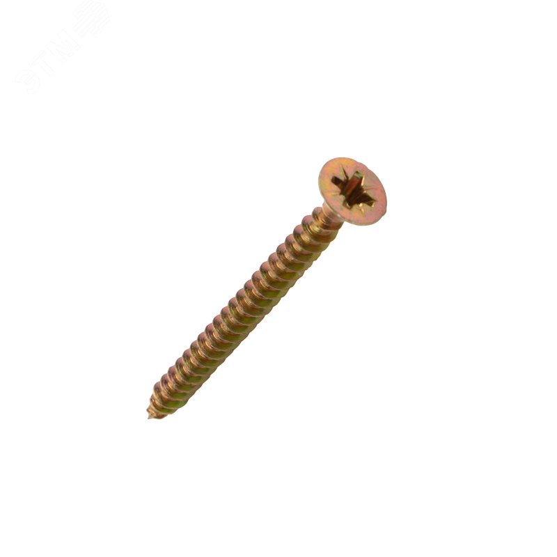 Изображение товара Саморез универсальный 4х50 желтый цинк 200 шт упаковка