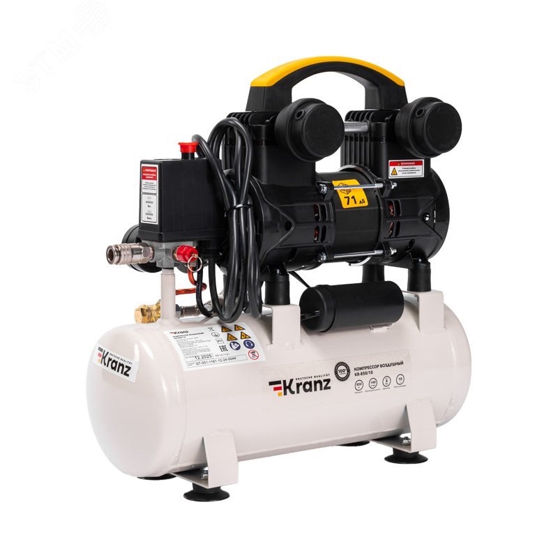 Изображение товара Компрессор воздушный безмасляный KR-850/10, 850Вт, 140 л/мин, 10л