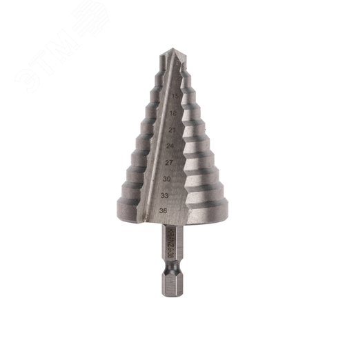 Изображение товара Сверло по металлу ступенчатое 9.0-36.0 мм 110 мм 62 HRC (шт)