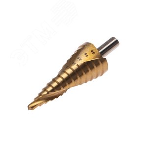 Изображение товара Сверло ступенчатое, 6-8-10-12-14-16-18-20-22-24-26-28-30 мм, Р6М5, ТИТАН, трехгр.хвостовик (шт)