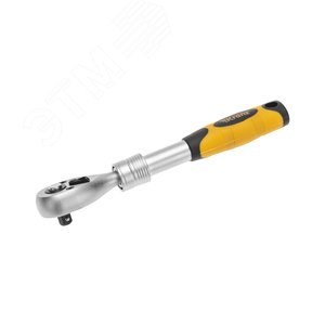 Изображение товара Ключ телескопический трещоточный 1/4, 162-210 мм, CrV, двухкомпонентная рукоятка (шт)