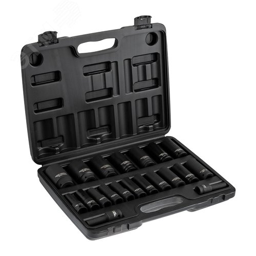 Изображение товара Набор шестигранных ударных торцевых головок 1/2', 78 мм, 8-32 мм, 20 предметов (набор)