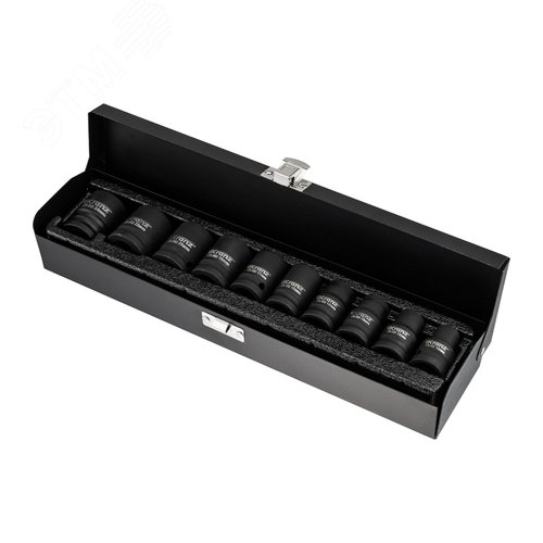 Изображение товара Набор шестигранных ударных торцевых головок 1/2', 38 мм, 10-24 мм, 10 предметов (набор)