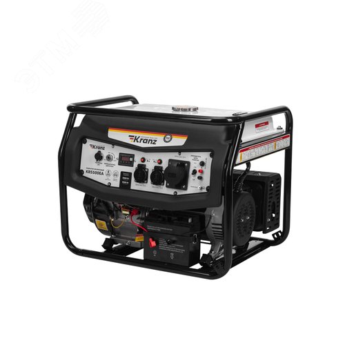 Изображение товара Генератор бензиновый KR5500EA, 5,5кВт, 230В, 25л, коннектор автоматики, электростартер (шт)