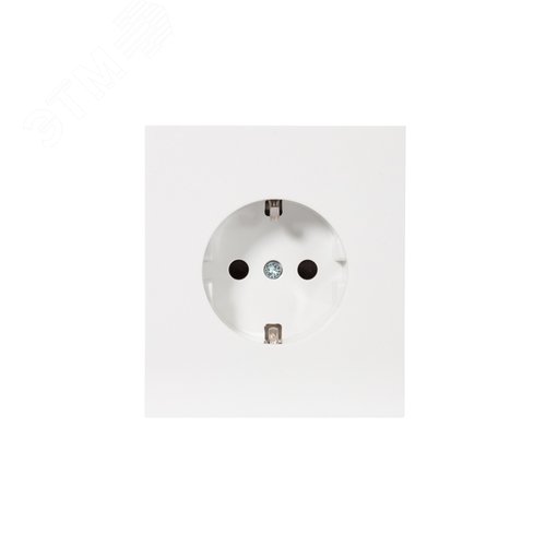 Изображение товара Розетка STRONG одинарная с/з скрытой установки, со шторками 16А механизм жемчуг (шт)