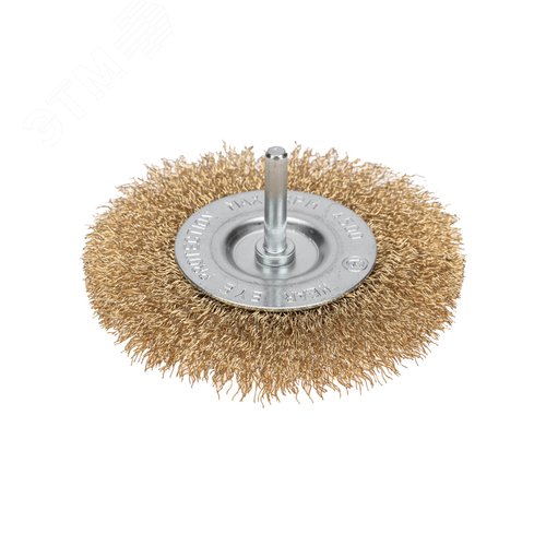Изображение товара Щетка дисковая для дрели, витая латун, 100мм (шт)