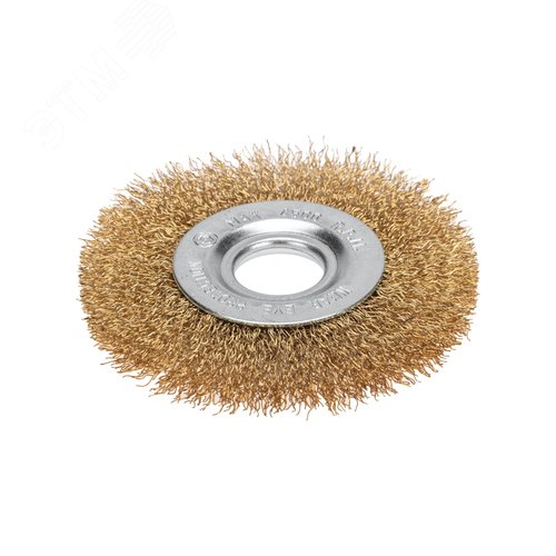 Изображение товара Щетка для УШМ, витая латун провол, 100, отв. 22,24 (шт)