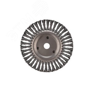 Изображение товара Щетка дисковая для УШМ, крученая стальная проволока, 200мм, отв. 22,23мм (шт)