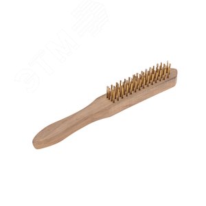 Изображение товара Щетка по металлу с деревянной ручкой, 4 ряда, 280мм (шт)