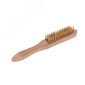 Изображение товара Щетка по металлу с деревянной ручкой, 5 рядов, 280мм (шт)