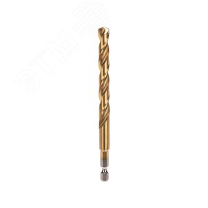 Изображение товара Сверло по металлу, 9 мм, Р6М5, ТИТАН, шестигранный хвостовик (1 шт. в упаковке) DIN 338 (шт)