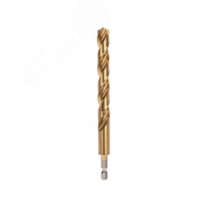 Изображение товара Сверло по металлу, 12 мм, Р6М5, ТИТАН, шестигранный хвостовик (1 шт. в упаковке) DIN 338 (шт)