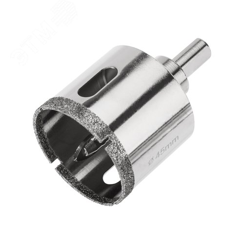 Изображение товара Коронка алмазная 45 мм по керамограниту с центровочным сверлом (шт)