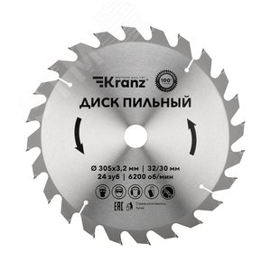 Изображение товара Диск пильный 305 мм х 24 зуб х 32/30 мм (шт)